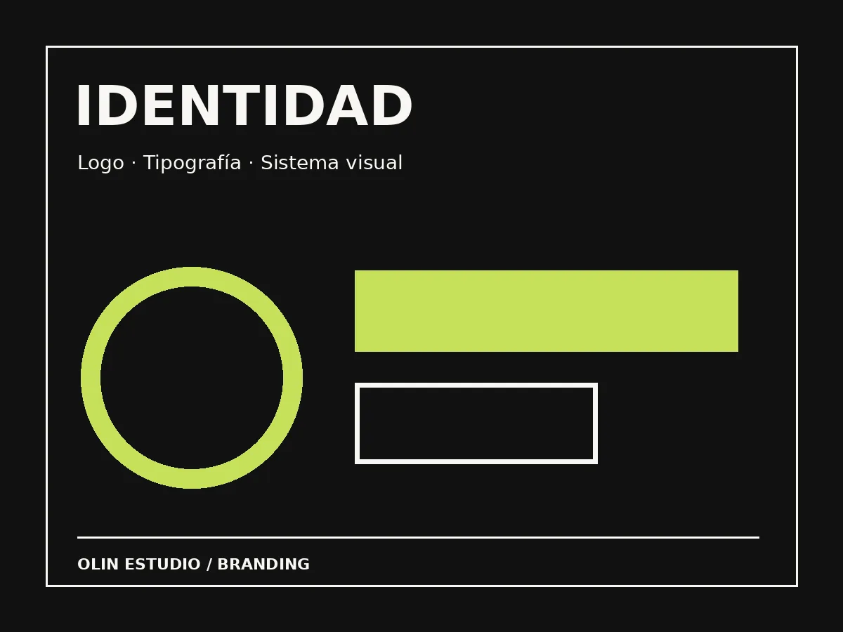 Representación conceptual de un sistema de identidad visual
